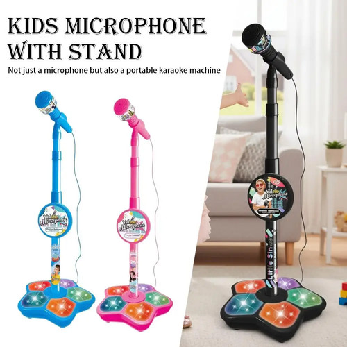Kids karaoke microphone stand - microphone,
