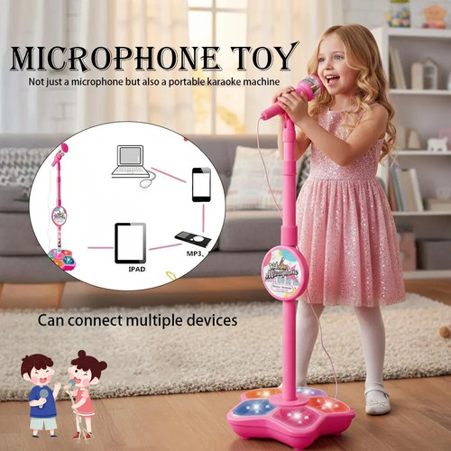 Kids microphone with - with, stand