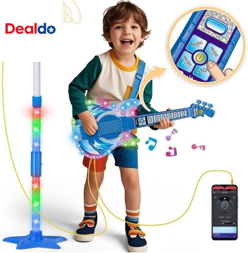 Kids guitar and microphone - kids,